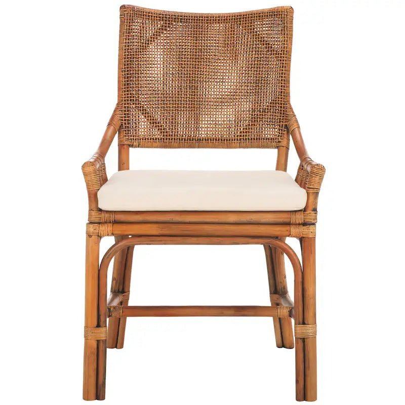 Chaise de jardin en rotin avec coussin 22 L x 24 P x 37 H 22L x 24P x 37H