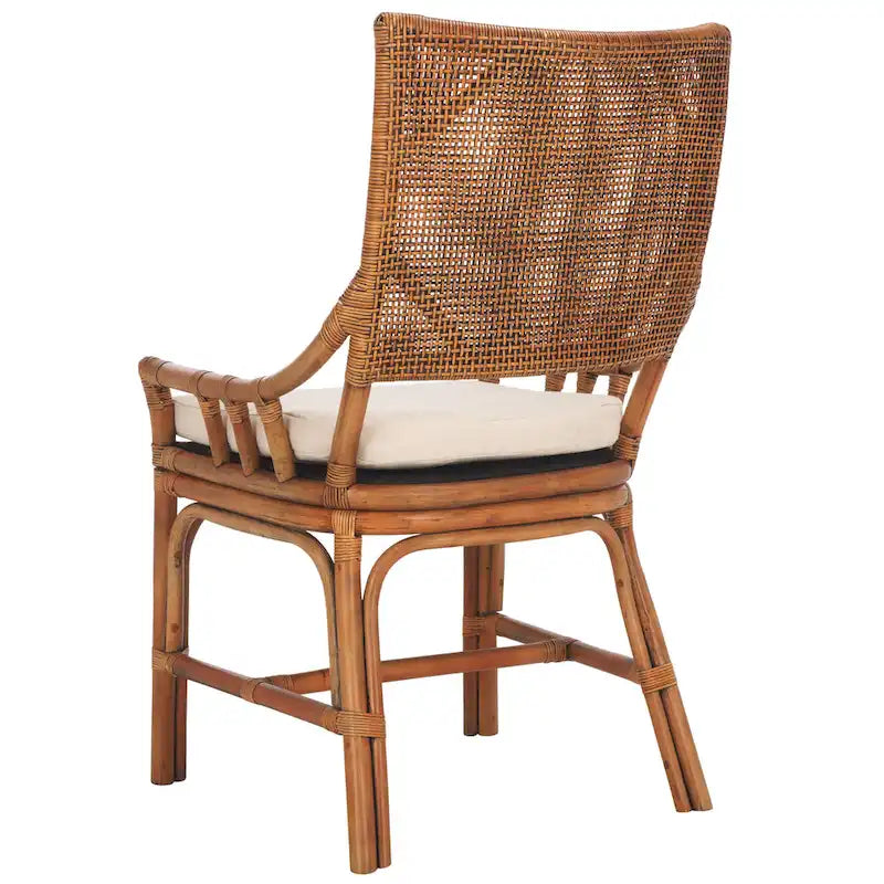 Chaise de jardin en rotin avec coussin 22 L x 24 P x 37 H 22L x 24P x 37H