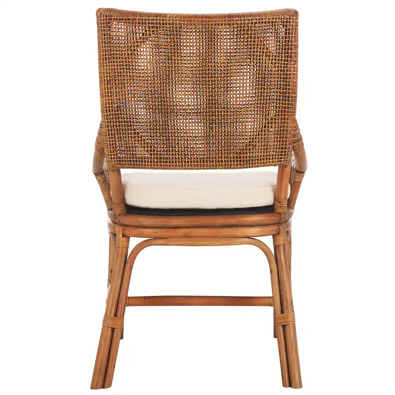 Chaise de jardin en rotin avec coussin 22 L x 24 P x 37 H 22L x 24P x 37H
