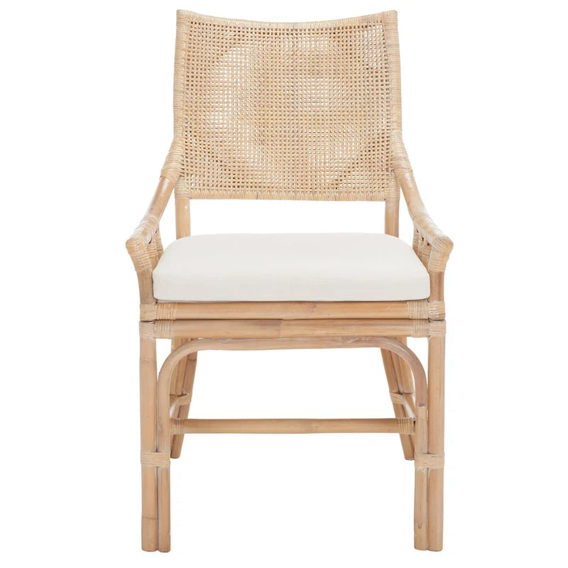 Chaise de jardin en rotin avec coussin 22 L x 24 P x 37 H 22L x 24P x 37H