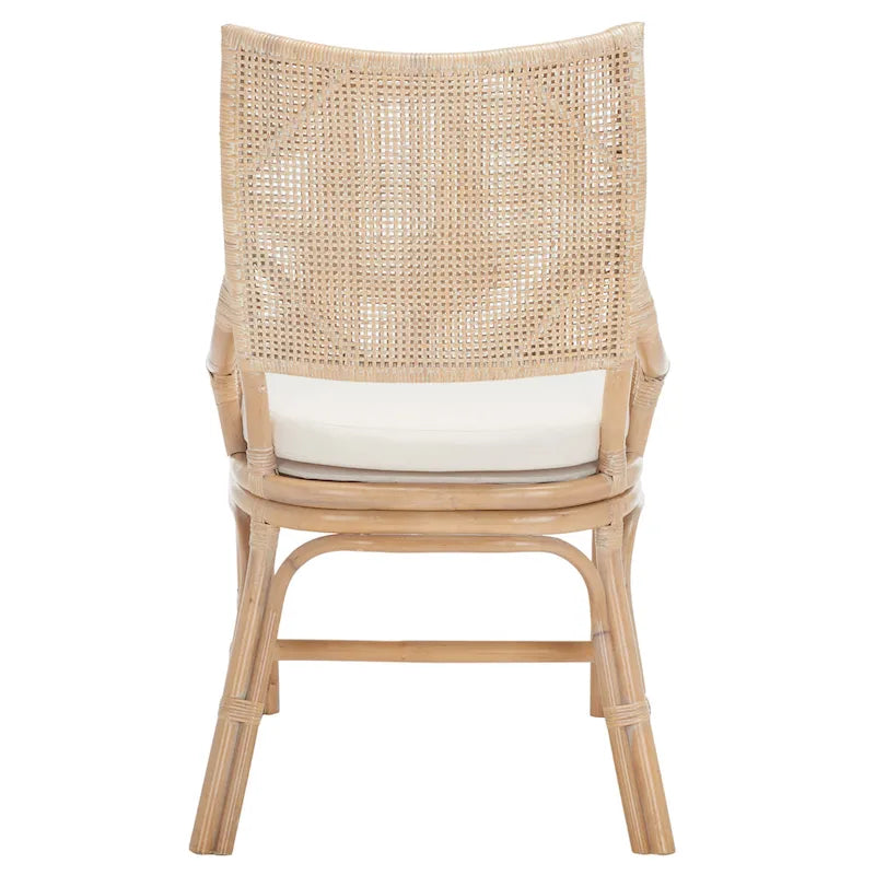 Chaise de jardin en rotin avec coussin 22 L x 24 P x 37 H 22L x 24P x 37H