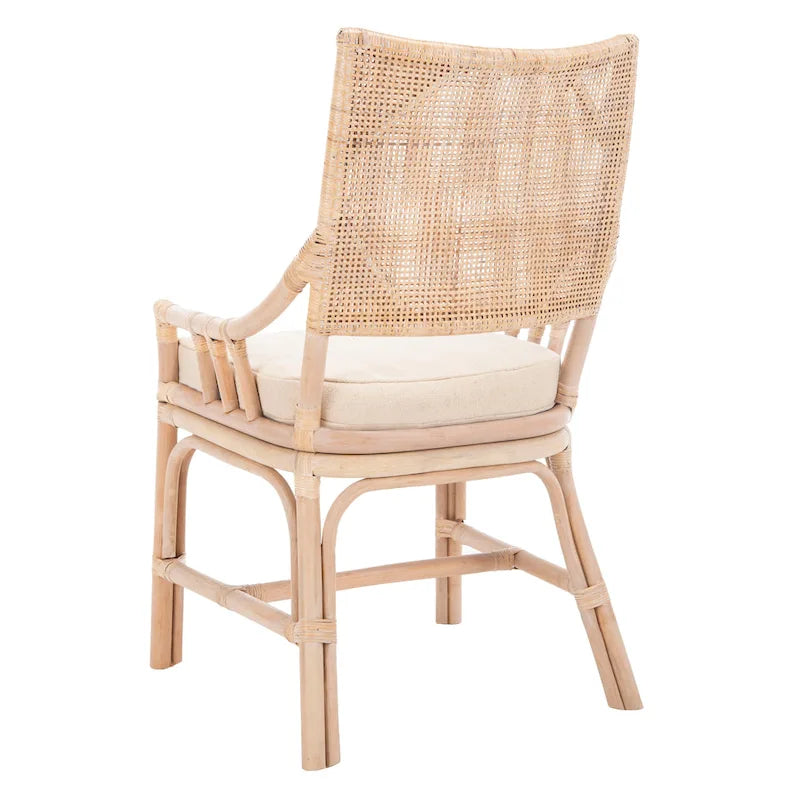 Chaise de jardin en rotin avec coussin 22 L x 24 P x 37 H 22L x 24P x 37H
