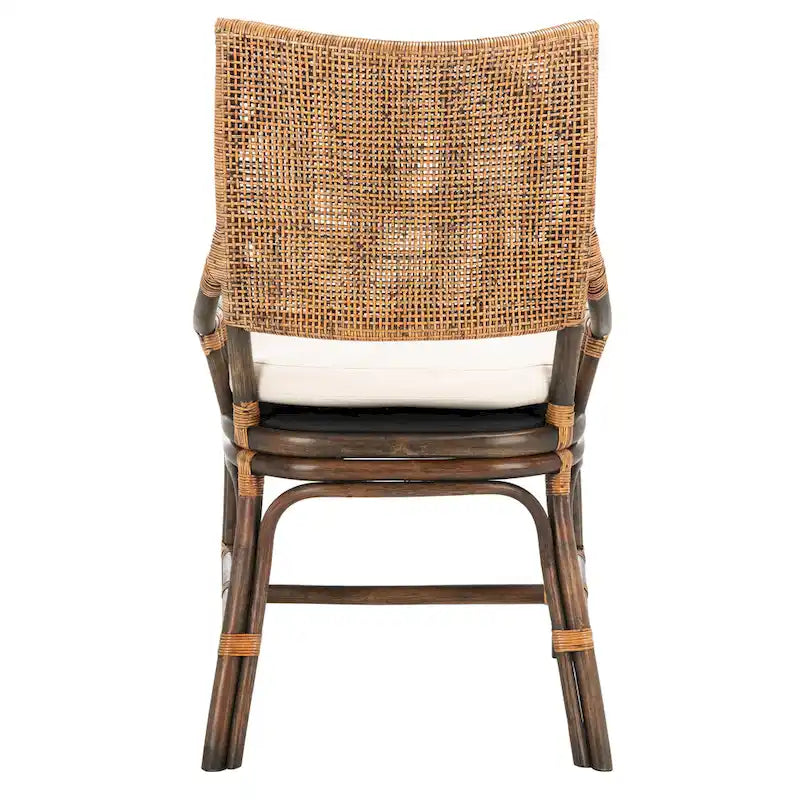 Chaise de jardin en rotin avec coussin 22 L x 24 P x 37 H 22L x 24P x 37H
