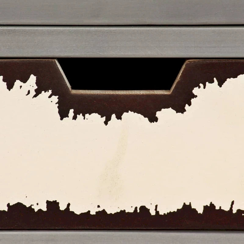 vidaXL Buffet Bois de manguier massif et acier 65 x 33 x 76 cm