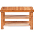 Banc de rangement à chaussures à 3 niveaux en bambou - 27,5 x 11 x 17,5 (L x l x H)