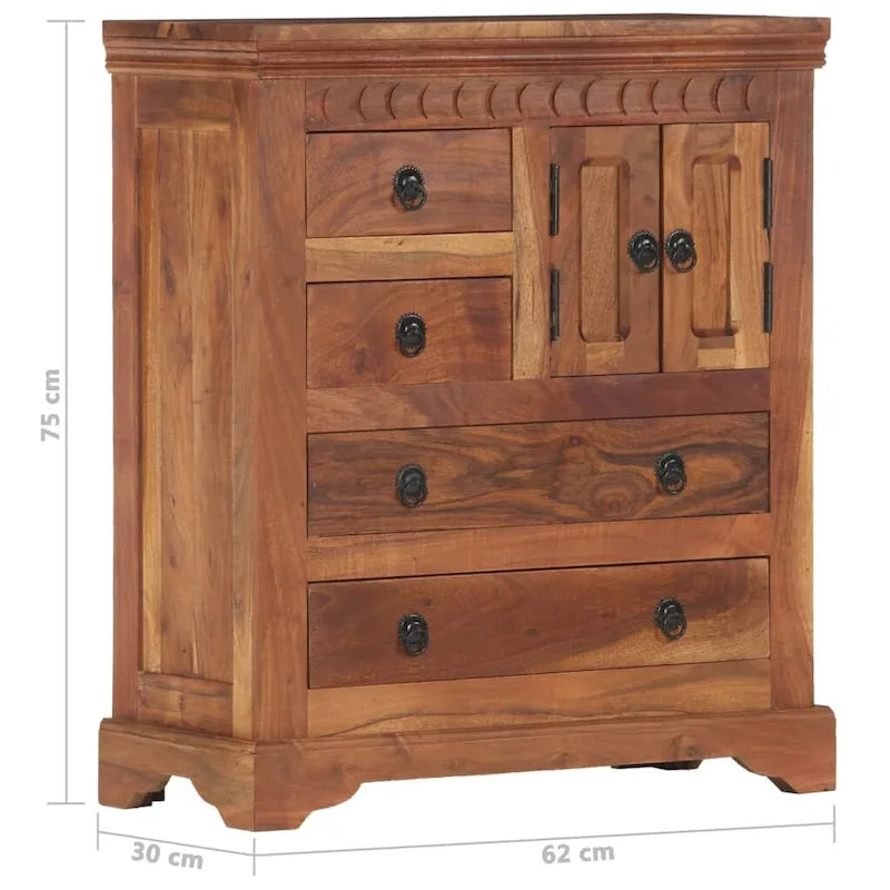 vidaXL Buffet 62x30x75 cm Bois d'acacia massif