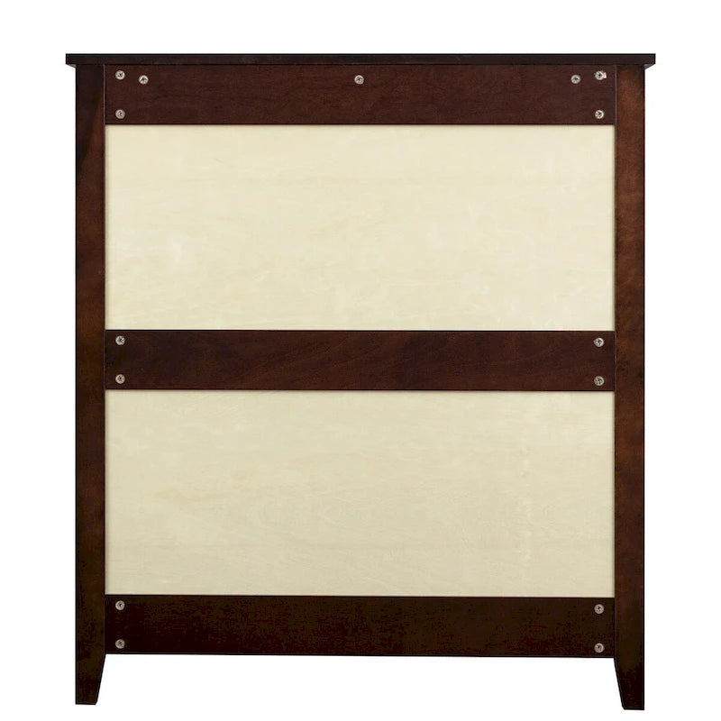 Meuble d'appoint moderne de 109 cm en bois massif avec 6 tiroirs et poignées rondes rétro