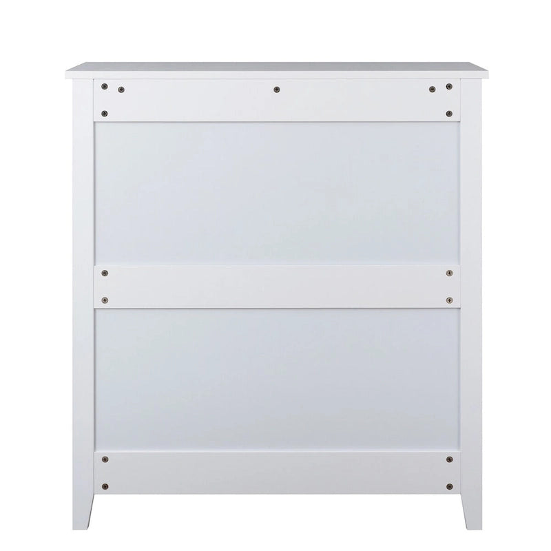 Meuble d'appoint moderne de 109 cm en bois massif avec 6 tiroirs et poignées rondes rétro