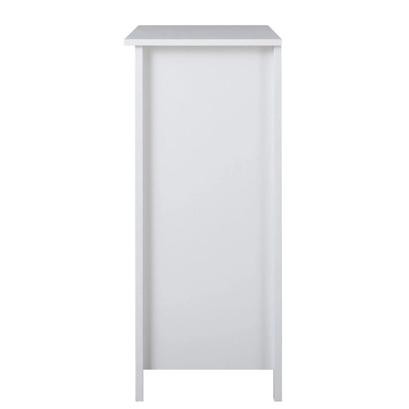 Meuble d'appoint moderne de 109 cm en bois massif avec 6 tiroirs et poignées rondes rétro