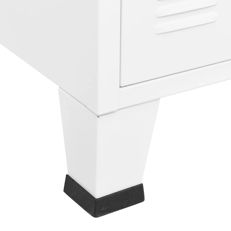 vidaXL Buffet Industriel Armoire de Rangement pour Salon Métal et Verre - 105 x 35 x 62 cm