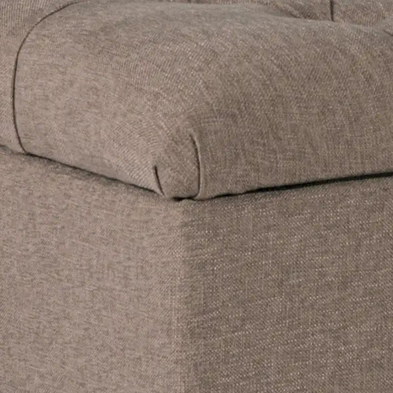 Banc en bois capitonné et rembourré en tissu texturé avec rangement à charnière, - 18 H x 40 L x 18 P pouces