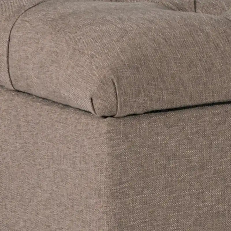 Banc en bois capitonné et rembourré en tissu texturé avec rangement à charnière, - 18 H x 40 L x 18 P pouces
