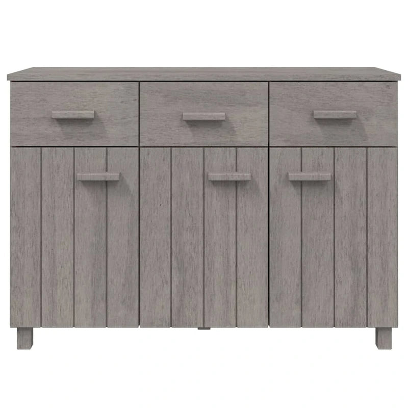 vidaXL Buffet de bar Hamar en pin massif avec tiroirs – 113 x 40 x 80 cm