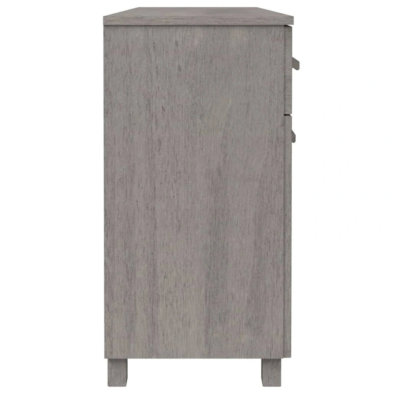 vidaXL Buffet de bar Hamar en pin massif avec tiroirs – 113 x 40 x 80 cm