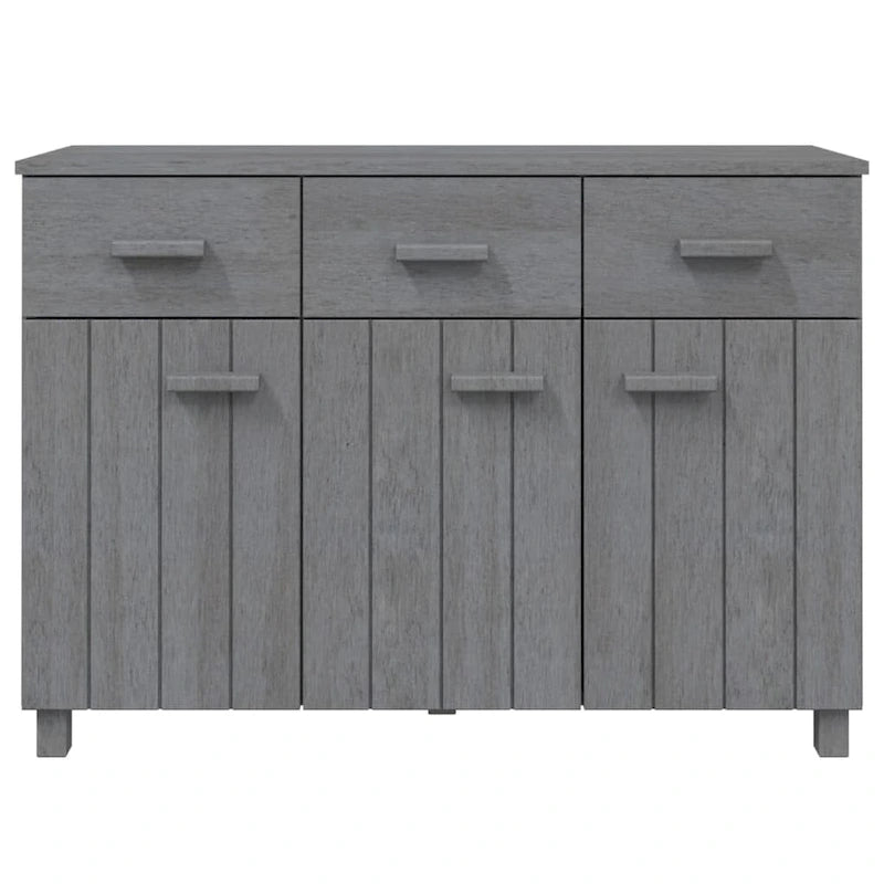vidaXL Buffet de bar Hamar en pin massif avec tiroirs – 113 x 40 x 80 cm