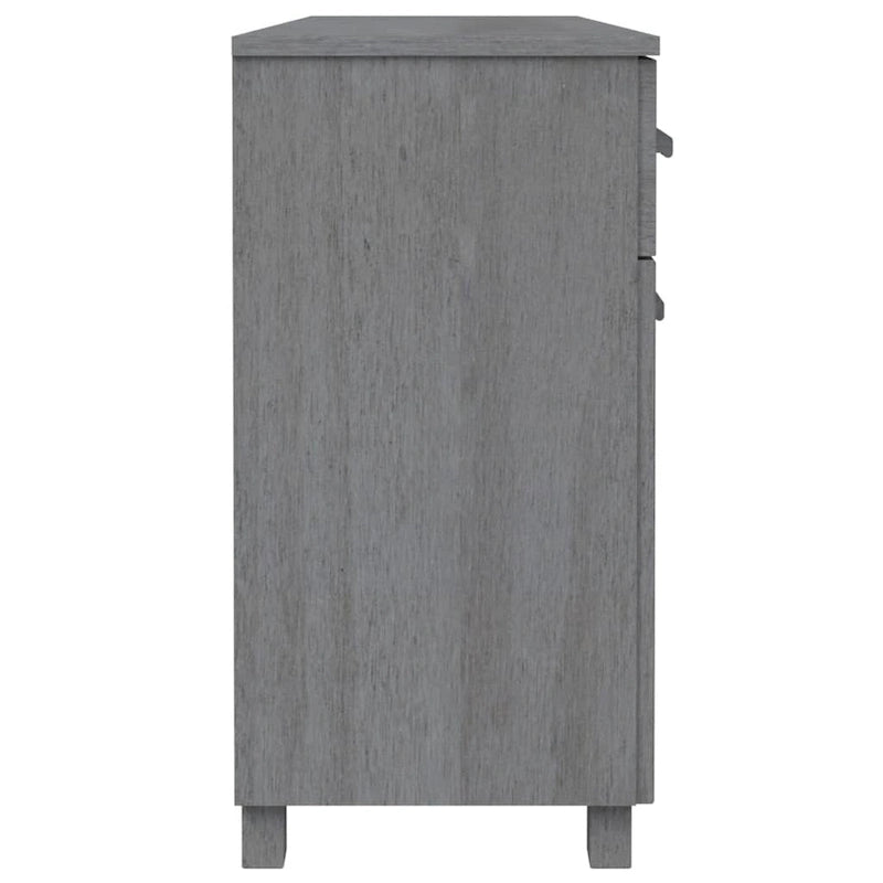 vidaXL Buffet de bar Hamar en pin massif avec tiroirs – 113 x 40 x 80 cm