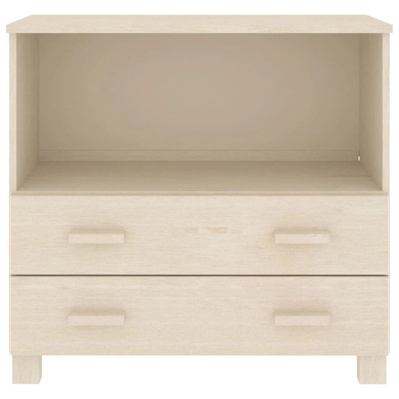 vidaXL Buffet commode meuble console pour chambre à coucher HAMAR, bois de pin massif - 85x35x80 cm
