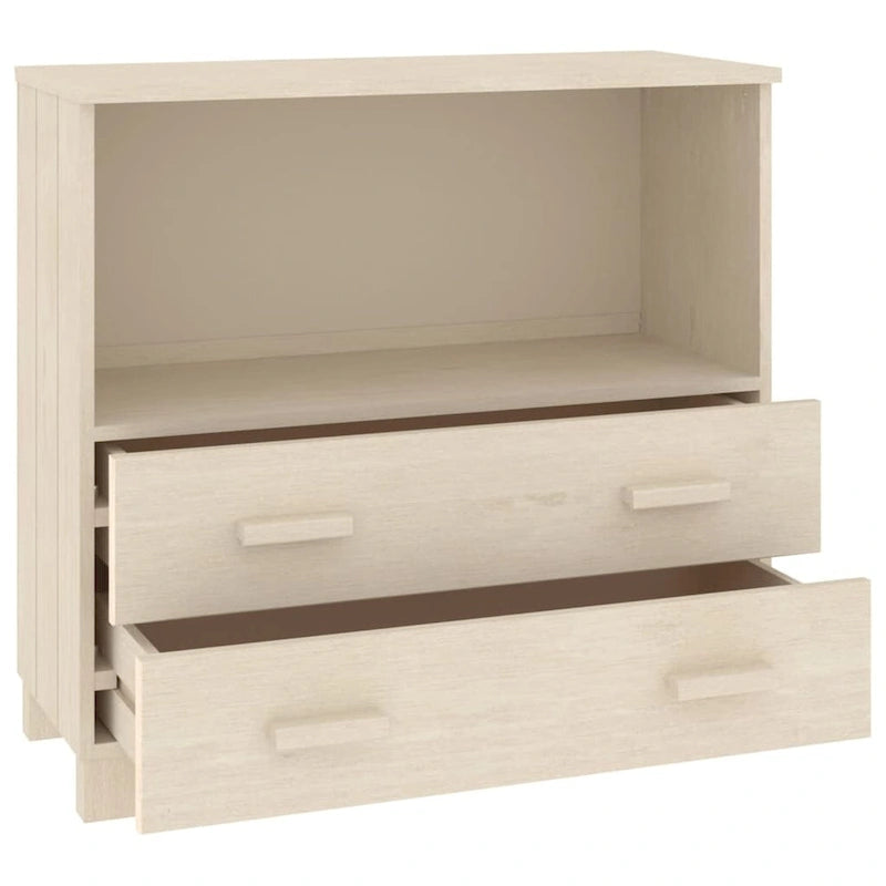 vidaXL Buffet commode meuble console pour chambre à coucher HAMAR, bois de pin massif - 85x35x80 cm