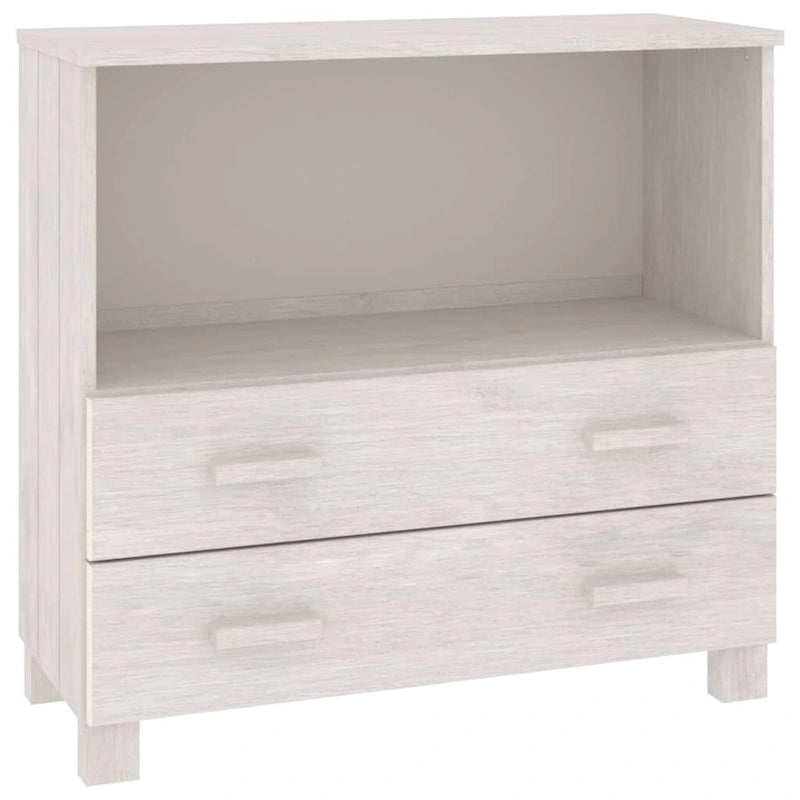 vidaXL Buffet commode meuble console pour chambre à coucher HAMAR, bois de pin massif - 85x35x80 cm