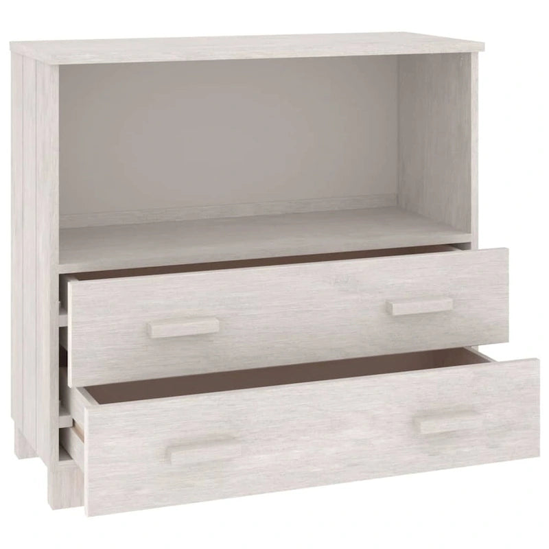 vidaXL Buffet commode meuble console pour chambre à coucher HAMAR, bois de pin massif - 85x35x80 cm