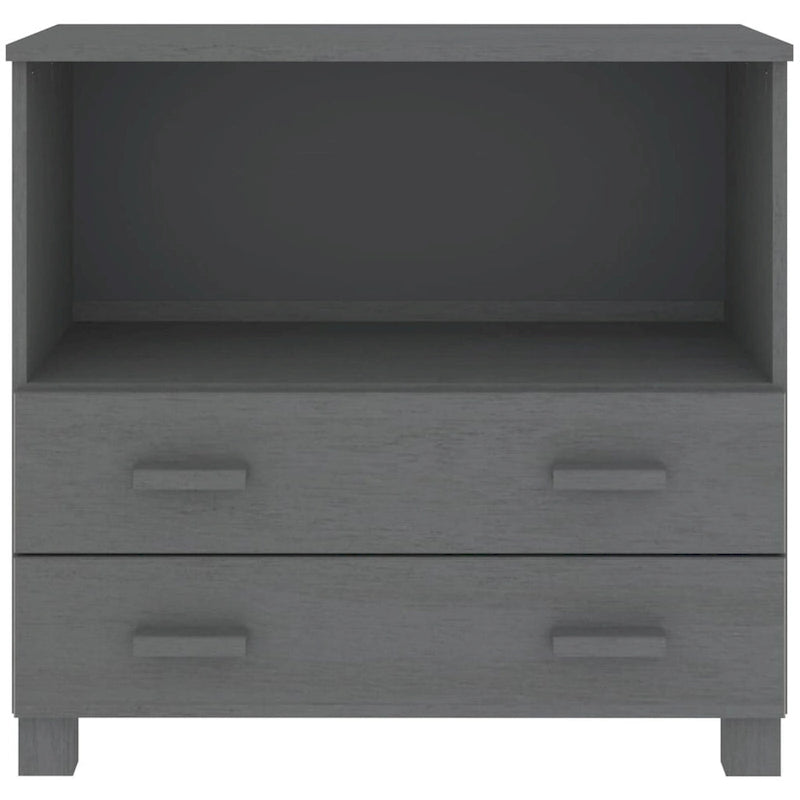vidaXL Buffet commode meuble console pour chambre à coucher HAMAR, bois de pin massif - 85x35x80 cm