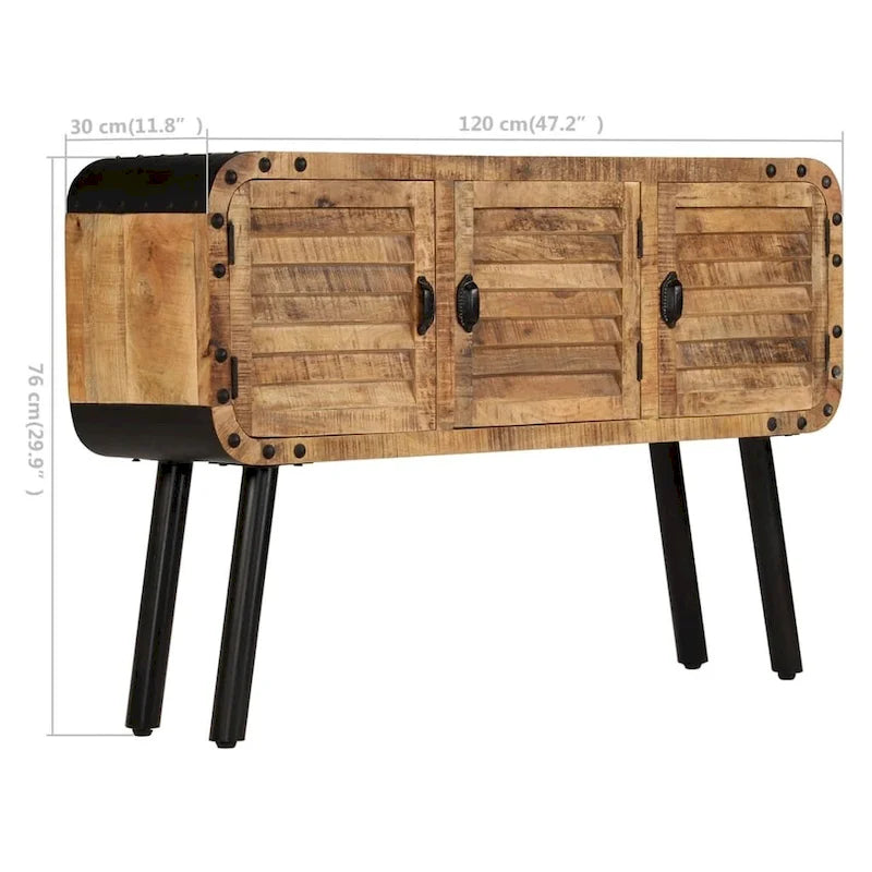 vidaXL Buffet Bois de manguier massif 120x30x76 cm - 120x30x76
