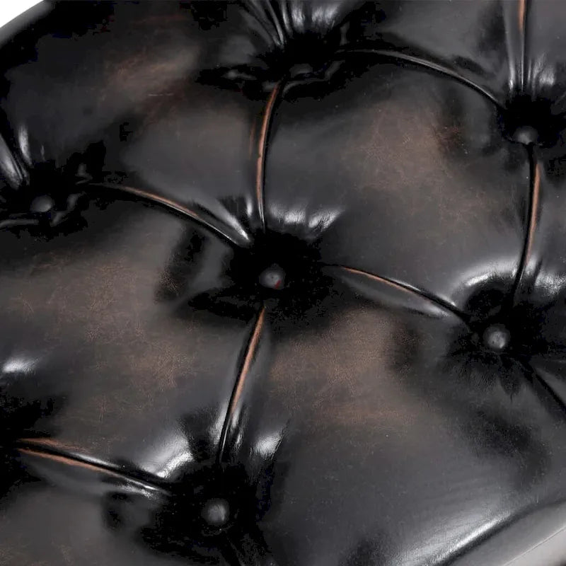 vidaXL Banc de rangement avec dossier 43,3 similicuir noir - 43,3 x 20,5 x 29,5