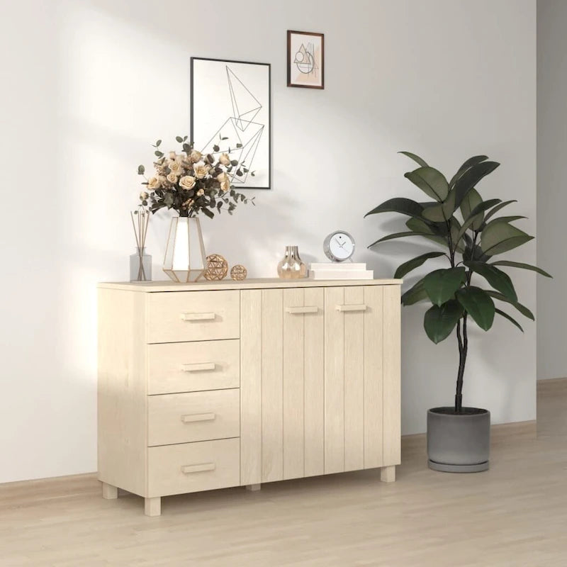 vidaXL Buffet de cuisine HAMAR en pin massif - 113 x 40 x 80 cm
