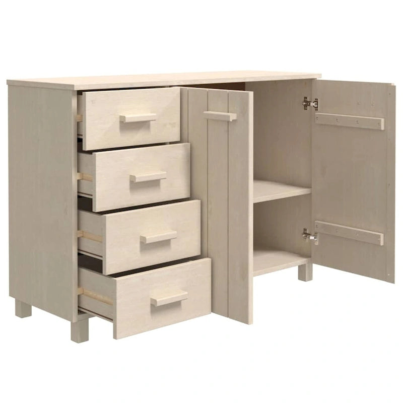 vidaXL Buffet de cuisine HAMAR en pin massif - 113 x 40 x 80 cm