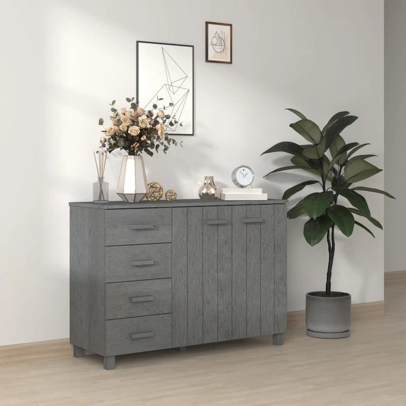 vidaXL Buffet de cuisine HAMAR en pin massif - 113 x 40 x 80 cm