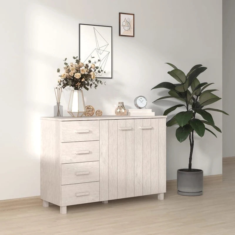 vidaXL Buffet de cuisine HAMAR en pin massif - 113 x 40 x 80 cm
