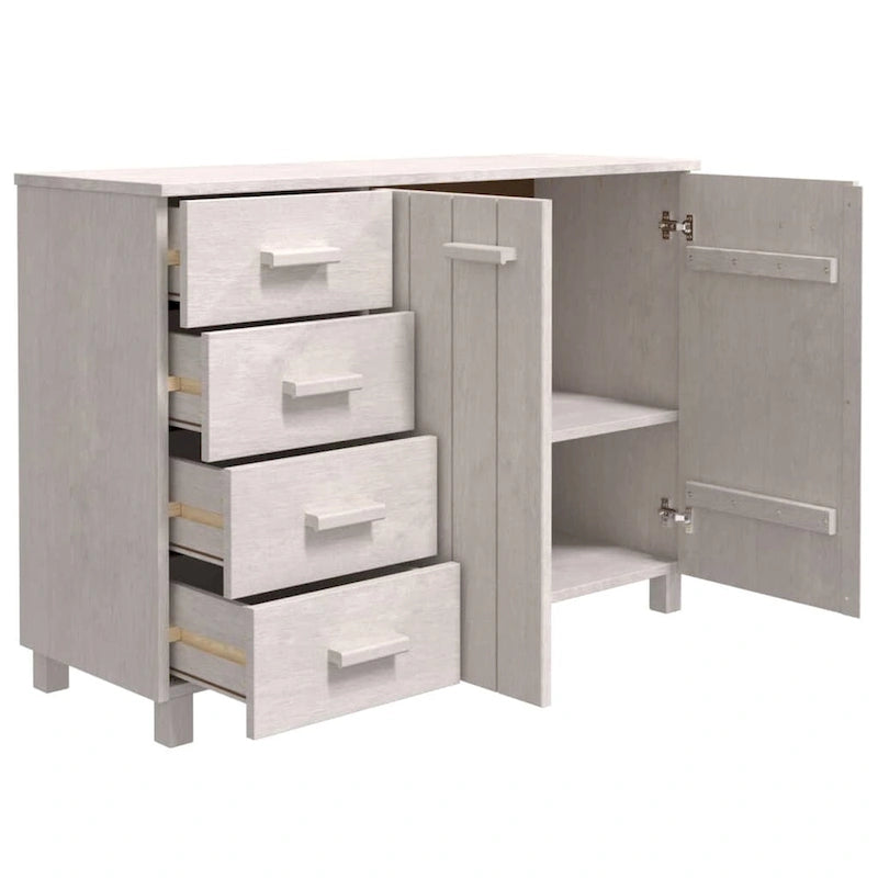 vidaXL Buffet de cuisine HAMAR en pin massif - 113 x 40 x 80 cm