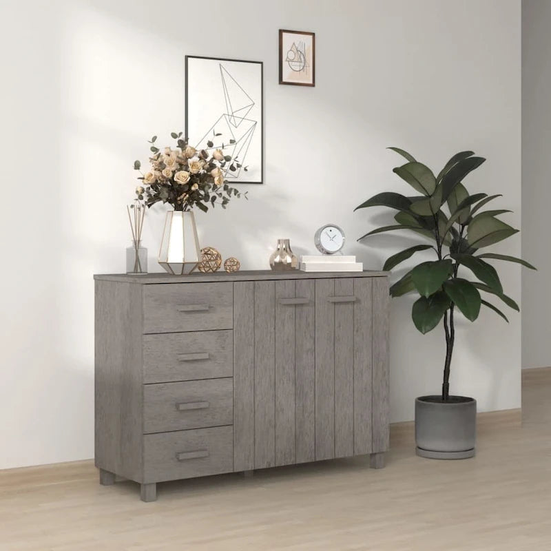 vidaXL Buffet de cuisine HAMAR en pin massif - 113 x 40 x 80 cm