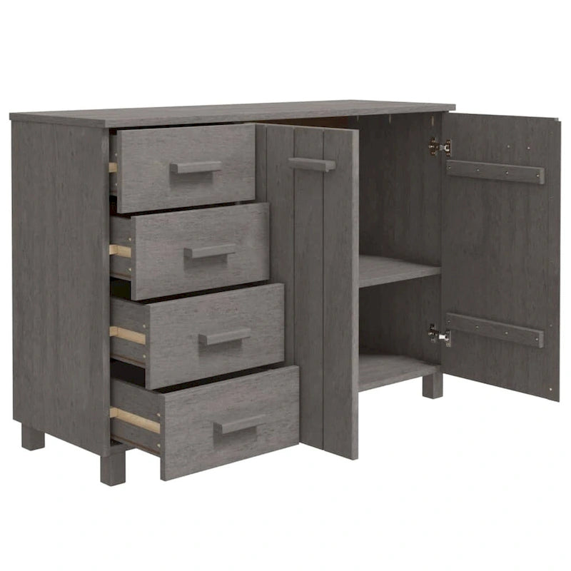 vidaXL Buffet de cuisine HAMAR en pin massif - 113 x 40 x 80 cm