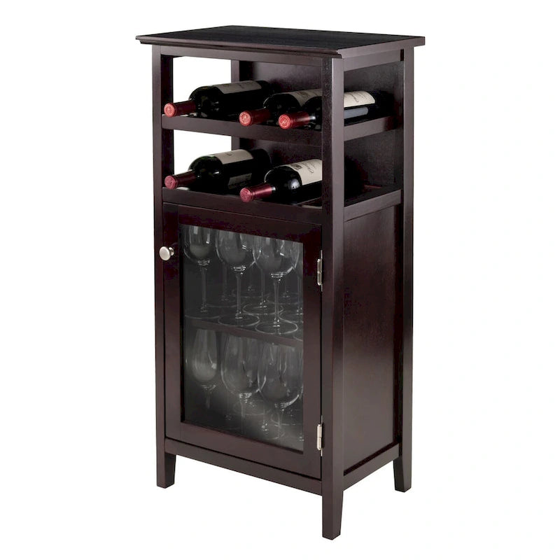 Meuble à vin Alta, Espresso - 19.13 x 12.72 x 37.48 pouces