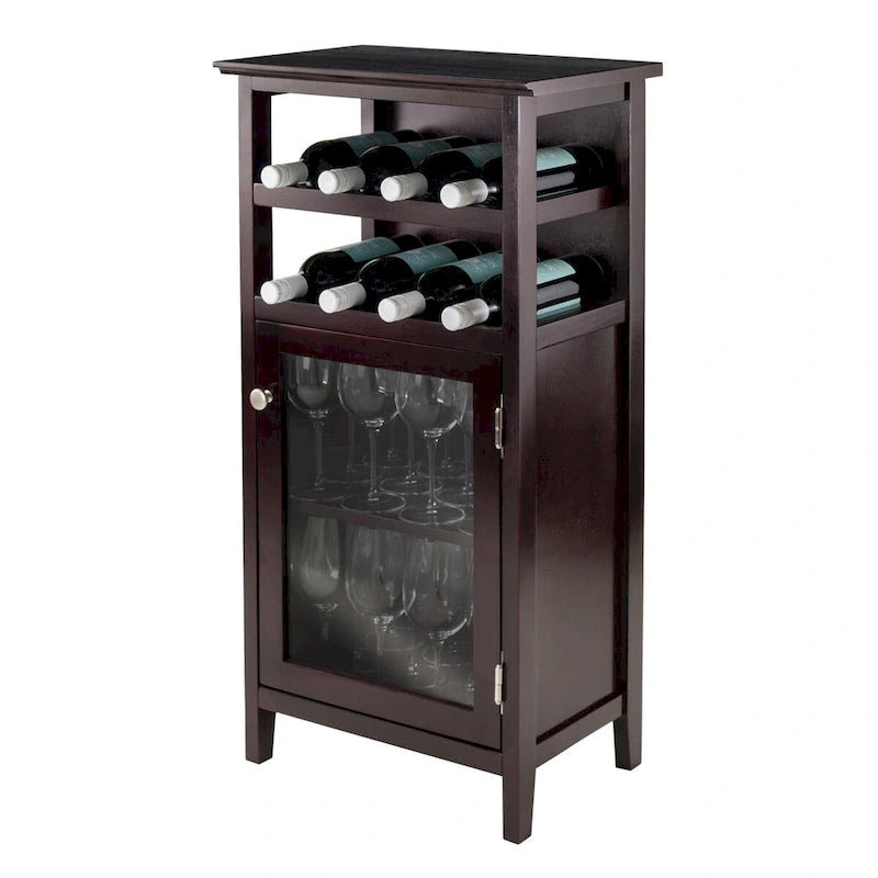 Meuble à vin Alta, Espresso - 19.13 x 12.72 x 37.48 pouces