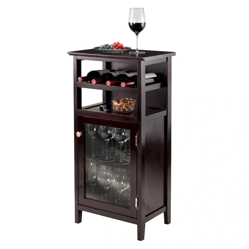 Meuble à vin Alta, Espresso - 19.13 x 12.72 x 37.48 pouces