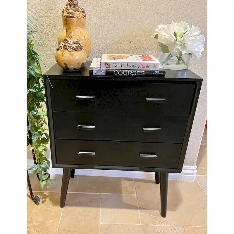 Commode moderne à 3 tiroirs Port Petite – 24 x 12 x 28