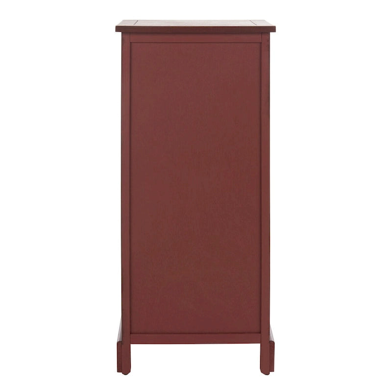 SAFAVIEH Ardella Meuble de rangement haut rouge - 15,7 x 13 x 34,3 - 16Lx13Px34H
