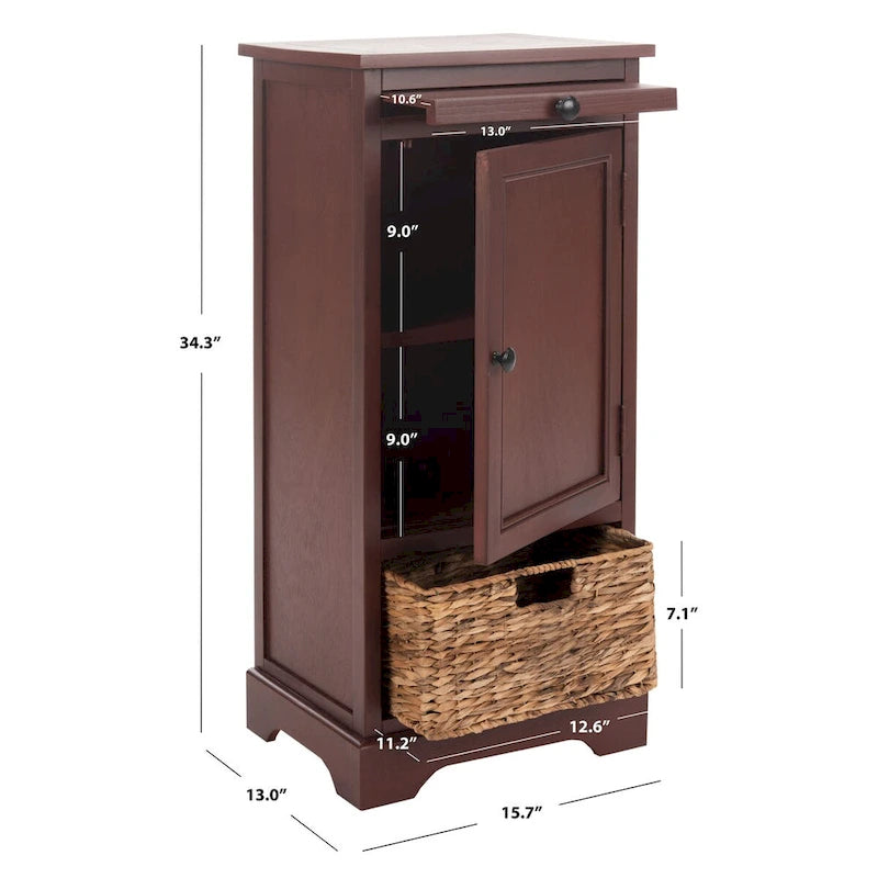 SAFAVIEH Ardella Meuble de rangement haut rouge - 15,7 x 13 x 34,3 - 16Lx13Px34H