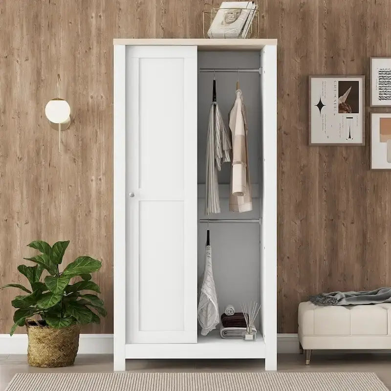 Armoire de rangement avec porte coulissante
