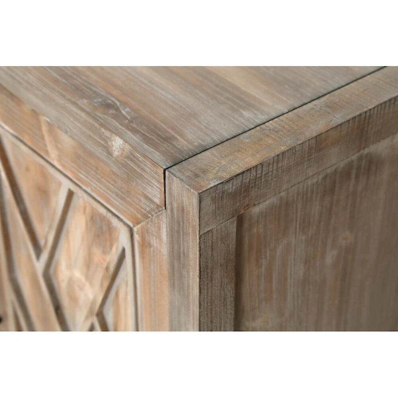 Buffet vintage en bois à 4 portes de 152 cm pour salon ou entrée
