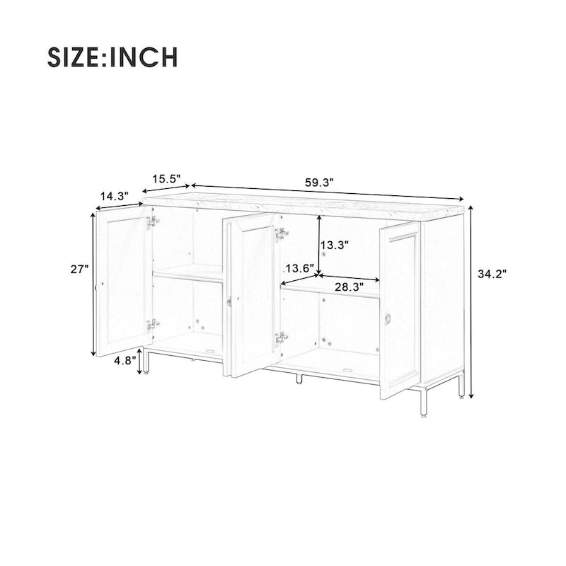 59.3 Meuble de rangement moderne - N/A