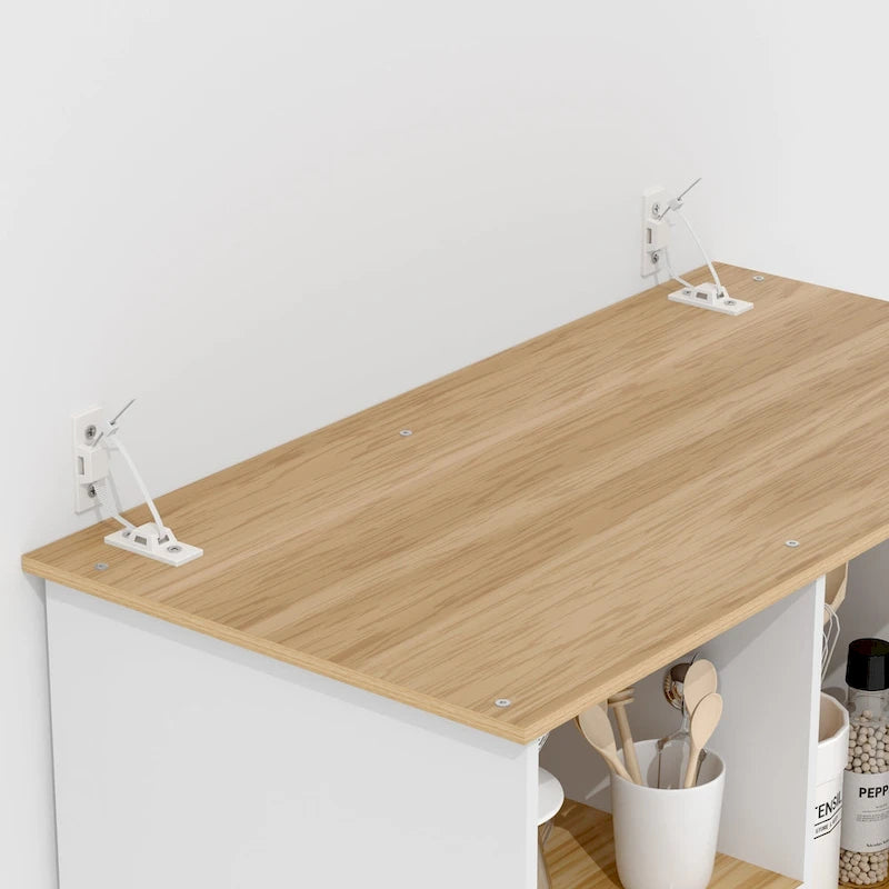 Buffet de rangement pour garde-manger, Armoire de cuisine autoportante, Grand placard de rangement pour cuisine, salle de bain, salon, bureau
