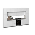 Collection Kitchen Luxe couleur Blanc Brillant Taille du socle 12Ft Large - 143x24