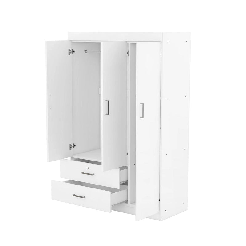 Armoire en bois 3 portes avec tiroirs - S.O.