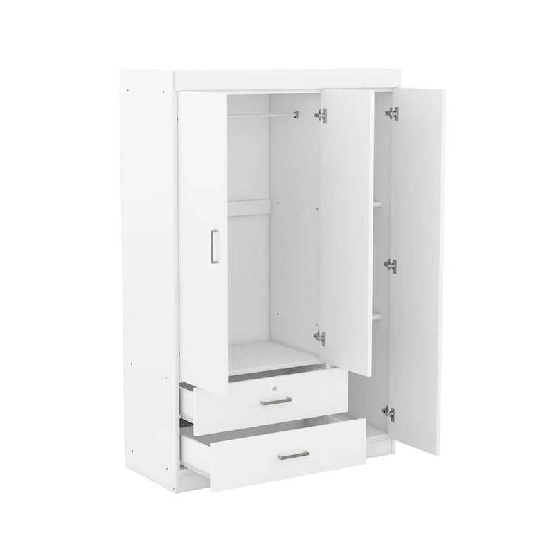 Armoire en bois 3 portes avec tiroirs - S.O.