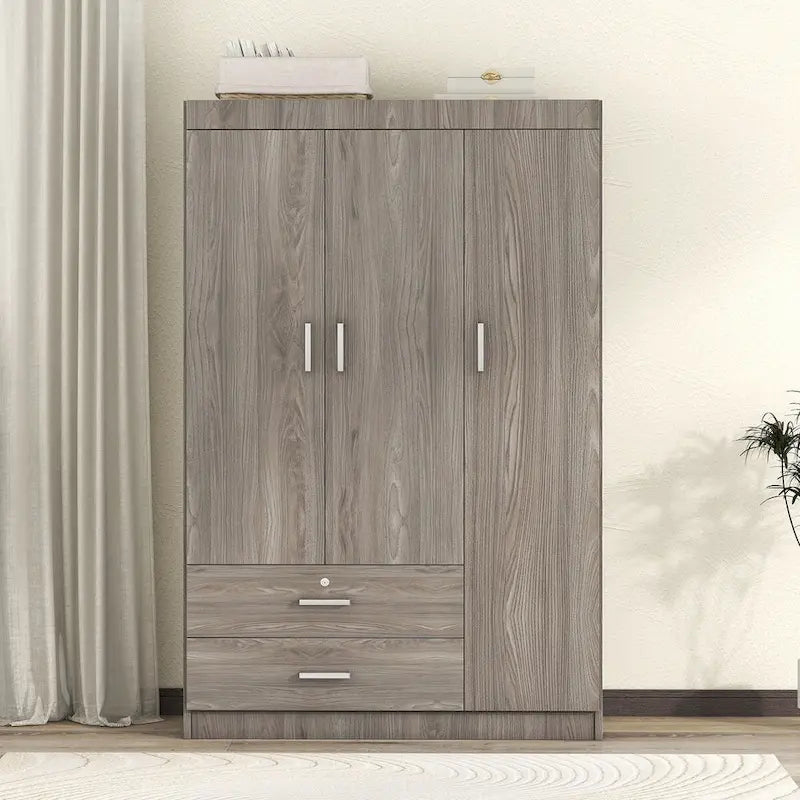 Armoire en bois 3 portes avec tiroirs - S.O.