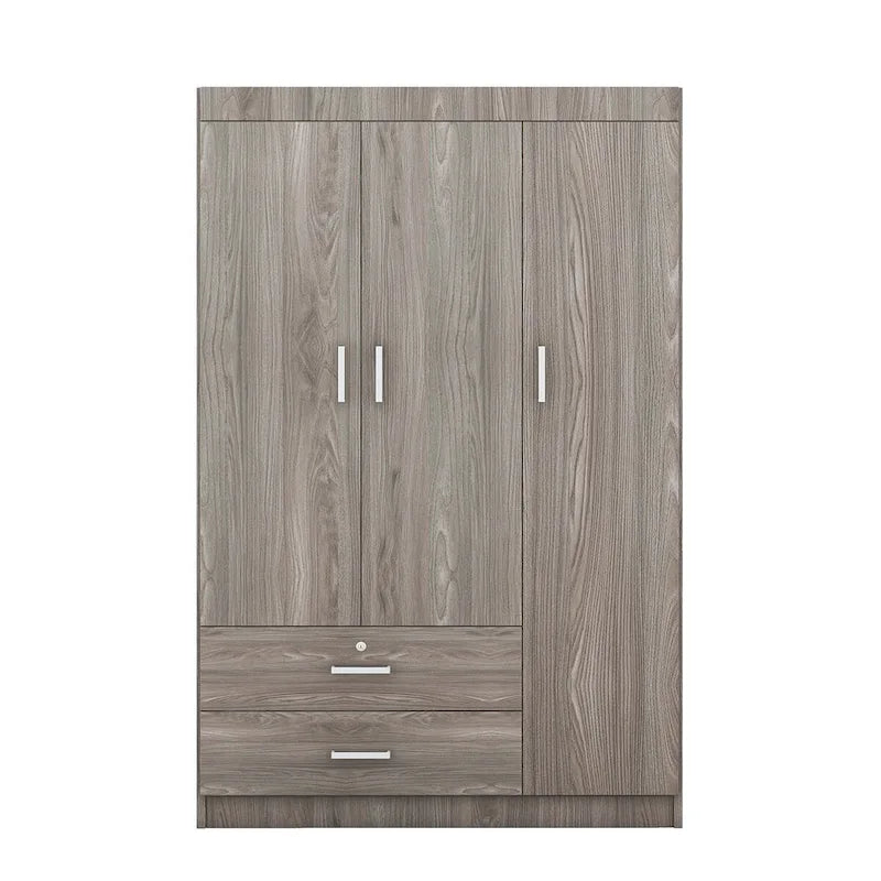 Armoire en bois 3 portes avec tiroirs - S.O.