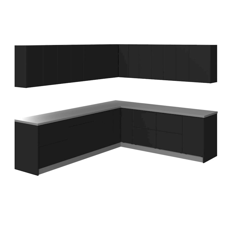 Cuisine Collection Moderne Coloris Noir Taille de base 10x8,5 Pieds de large - 102x120